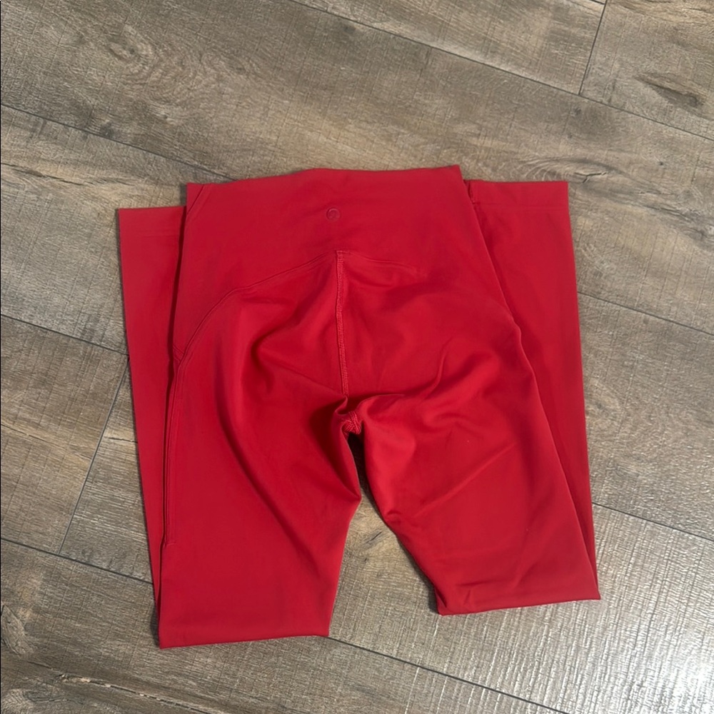 Lululemon Instill Align High Waisted Red Leggings 25”
